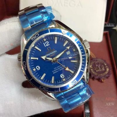 Low Price Omega Seamaster GMT Stainless Steel Blue Dial Watch-Fake Omega Watches for Sale